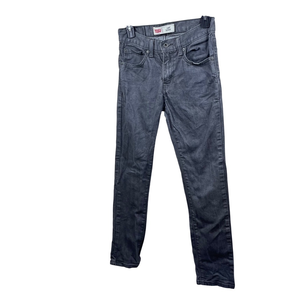 Levi's 510 Skinny‎ Jeans Gray W28 L28 Boys Kids Youth Denim Pants